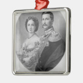 Wedding-portret van hun koninklijke hoogtes metalen ornament (Links)