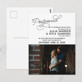 Wedding Postponed Photo Briefkaart (Voorkant / Achterkant)