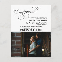 Wedding Postponed Photo Briefkaart