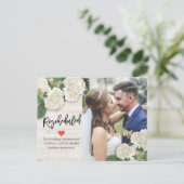 Wedding Postponement Hercheduled Hydrangeas Foto Aankondigingskaart (Staand voorkant)