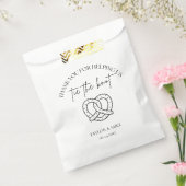 Wedding Pretzel Favor Bags Personalized Bedankzakje (Gezegeld)
