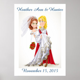 Wedding Prince Charming en Princess Poster