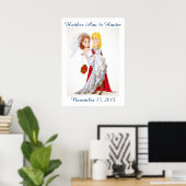 Wedding Prince Charming en Princess Poster (Thuiskantoor)