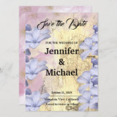 Wedding Professional Classical Floral Save The Date (Voorkant / Achterkant)