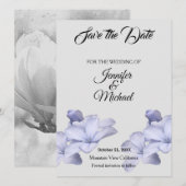 Wedding Professional Classical Floral Save The Date (Voorkant / Achterkant)