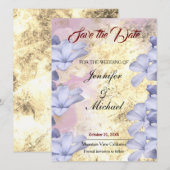 Wedding Professional Classical Floral Save The Date (Voorkant / Achterkant)