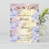 Wedding Professional Classical Floral Save The Date (Staand voorkant)