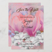 Wedding Professional Classical Floral Save The Date (Voorkant / Achterkant)
