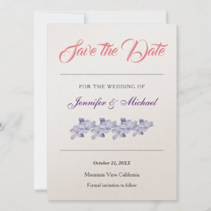 Wedding Professional Floral Champagne Shimmer Save The Date