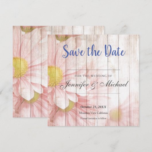 Wedding Professional Floral Laid classical Save The Date (Voorkant / Achterkant)