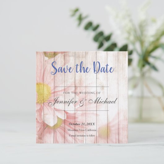 Wedding Professional Floral Laid classical Save The Date (Staand voorkant)