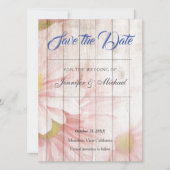 Wedding Professional Floral Linen Classical Save The Date (Voorkant)