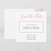 Wedding Professionele Minimalistische Plain Modern Save The Date (Voorkant / Achterkant)