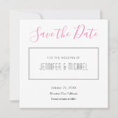 Wedding Professionele Minimalistische Plain Modern Save The Date (Voorkant)