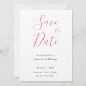 Wedding Professionele Minimalistische Plain Modern Save The Date (Voorkant)