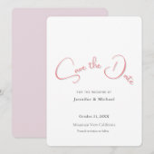 Wedding Professionele Minimalistische Plain Modern Save The Date (Voorkant / Achterkant)
