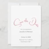 Wedding Professionele Minimalistische Plain Modern Save The Date (Voorkant)