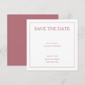 Wedding Professionele Minimalistische Roos Gouden Save The Date (Voorkant / Achterkant)