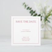 Wedding Professionele Minimalistische Roos Gouden Save The Date (Staand voorkant)