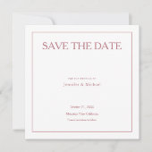 Wedding Professionele Minimalistische Roos Gouden Save The Date (Voorkant)