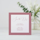 Wedding Professionele Minimalistische Roos Gouden  Save The Date (Staand voorkant)