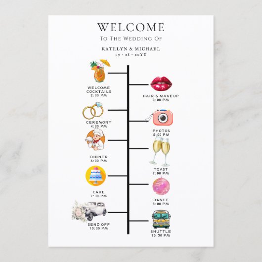 Wedding Program and Wedding Menu (Achterkant)