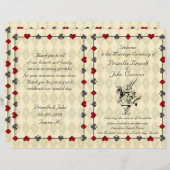 Wedding Program Ceremony, Alice in Wonderland (Voorkant / Achterkant)