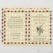Wedding Program Ceremony, Alice in Wonderland (Voorkant / Achterkant)