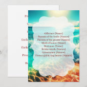  Wedding Program Ceremony Beach Template Programmakaart (Voorkant / Achterkant)