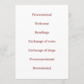 Wedding Program Ceremony Rose Gold Arched Glitter Programmakaart (Achterkant)