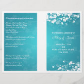 Wedding Program Cherry Blossom Blue (Voorkant)