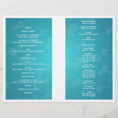 Wedding Program Cherry Blossom Blue (Achterkant)