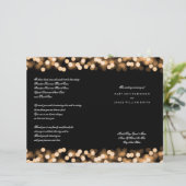 Wedding Program Gold Hollywood Glam (Staand voorkant)