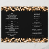 Wedding Program Gold Hollywood Glam (Achterkant)