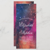 Wedding Program Gorge Star Nebula Constellation Programmakaart (Voorkant / Achterkant)