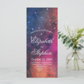 Wedding Program Gorge Star Nebula Constellation Programmakaart (Staand voorkant)
