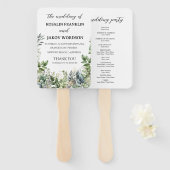 Wedding Program Hand Fan Handwaaier (Voorkant en achterkant)