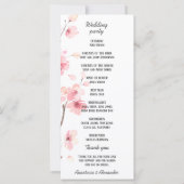 Wedding Program-kaart. (Achterkant)