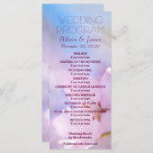 Wedding Program kersry, aanpasbaar Programmakaart (Voorkant / Achterkant)