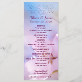 Wedding Program kersry, aanpasbaar Programmakaart