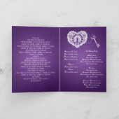 Wedding Program Key To My Heart Purple Programma (Binnen)