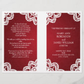Wedding Program  Lace Red (Voorkant)