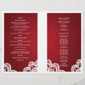 Wedding Program  Lace Red (Achterkant)