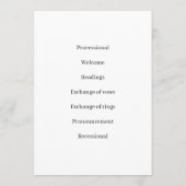 Wedding Program Mandala Luxury Black and Gold  Programmakaart (Achterkant)