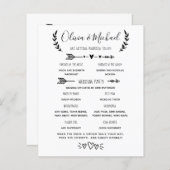 Wedding Program Order of Events (Voorkant / Achterkant)