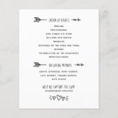 Wedding Program Order of Events (Achterkant)