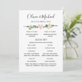 Wedding Program Order of Events Kaart (Staand voorkant)