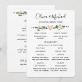 Wedding Program Order of Events Kaart (Voorkant / Achterkant)