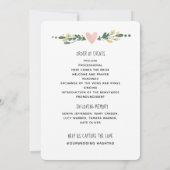 Wedding Program Order of Events Kaart (Achterkant)
