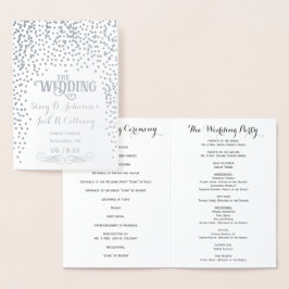 WEDDING PROGRAMMA Gold Confetti Typografie